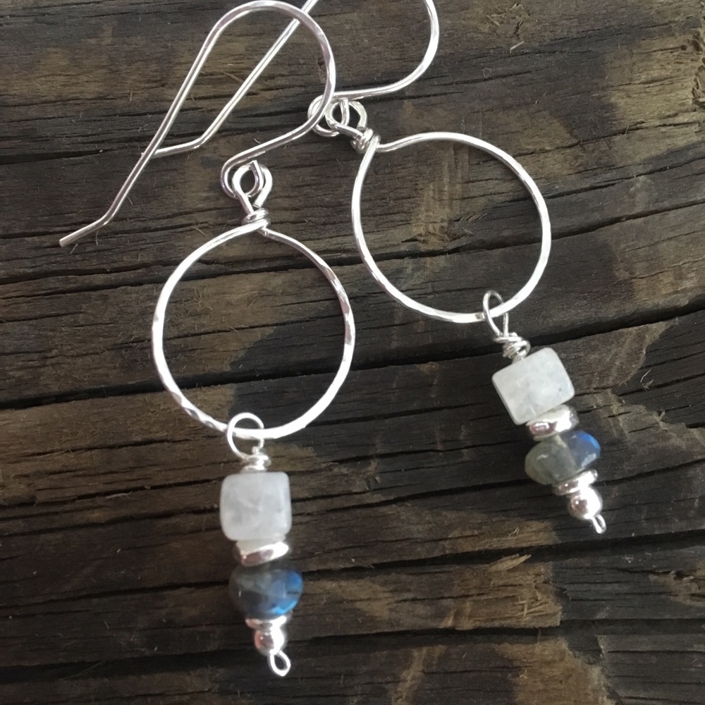 Moonstone Labradorite Earrings ✨